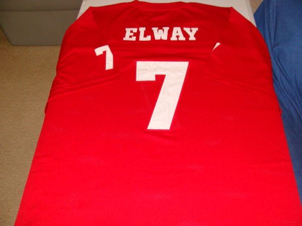 #7 JOHN ELWAY Stanford Cardinal NCAA QB Red Throwback Jersey