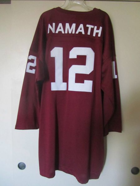 Alabama Crimson 12 NAMATH RED NCAA Jerseys