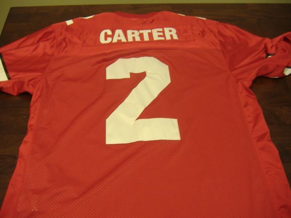 #2 CRIS CARTER Ohio State Buckeyes NCAA WR Red Throwback Jersey