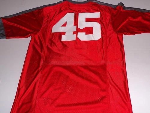 #45 ARCHIE GRIFFIN Ohio State Buckeyes NCAA RB Red Throwback Jersey