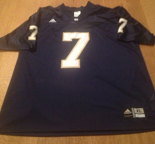 #7 Notre Dame Fighting Irish NCAA Football Blue Throwback Jersey