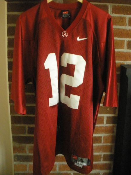 12 JOE NAMATH Alabama Crimson Tide NCAA QB Red Throwback Jersey