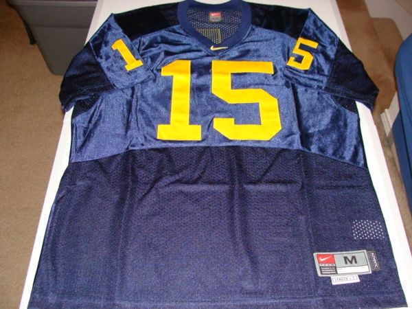 #15 Michigan Wolverines NCAA Football Blue Throwback Jersey