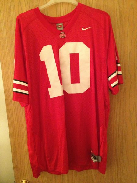 #10 TROY SMITH Ohio State Buckeyes NCAA QB Red Throwback Jersey