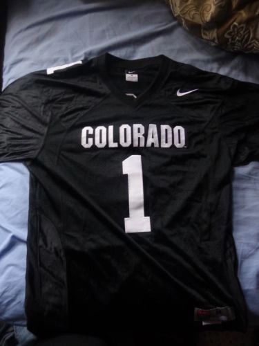 #1 Colorado Buffaloes NCAA Football Black Throwback Jersey