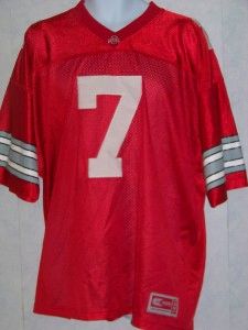 #7 Ohio State Buckeyes NCAA Football Red Throwback Team Jersey