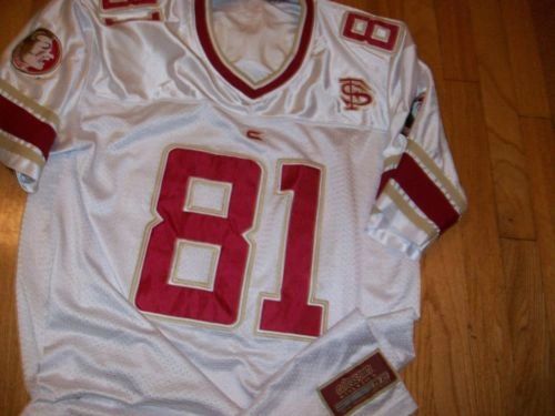 #81 Florida State Seminoles NCAA Football White Throwback Team Jersey