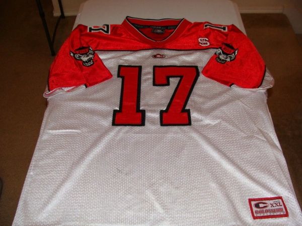 #17 North Carolina State Wolfpack NCAA Football White Throwback Team Jersey