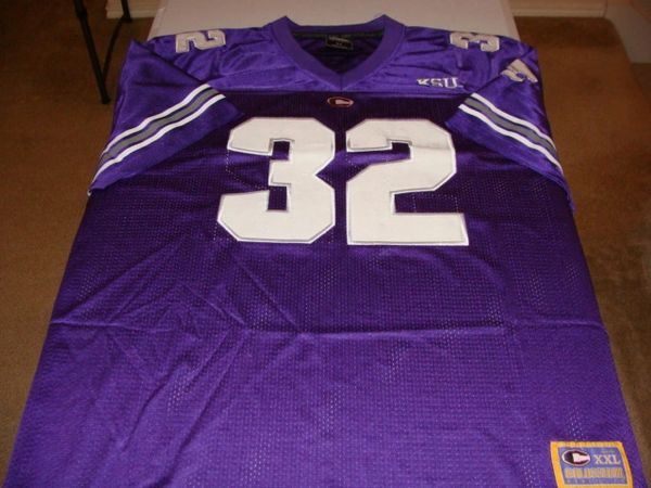 #32 Kansas State Wildcats NCAA Football Purple Throwback Team Jersey