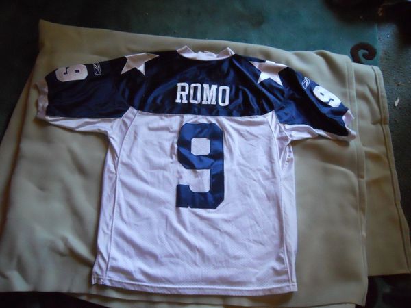 DALLAS COWBOYS #9 TONY ROMO REEBOK ON FIELD NFL FOOTBALL JERSEY MEN'S Size L