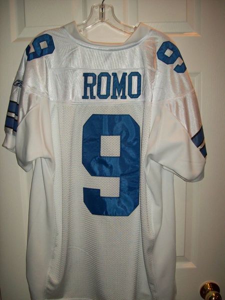 9 TONY ROMO Dallas Cowboys NFL QB White Throwback Jersey