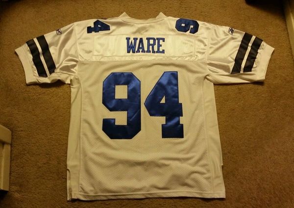 94 DeMARCUS WARE Dallas Cowboys NFL LB Blue TG Throwback Jersey