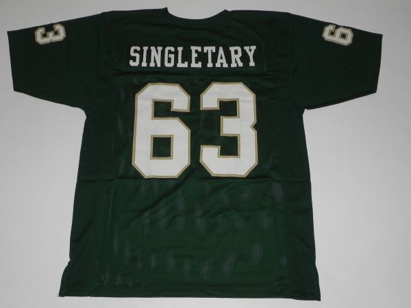 Brennans Sports Mike Singletary Signed Green Jersey - PSA/DNA Witness - Baylor Bears Autographed