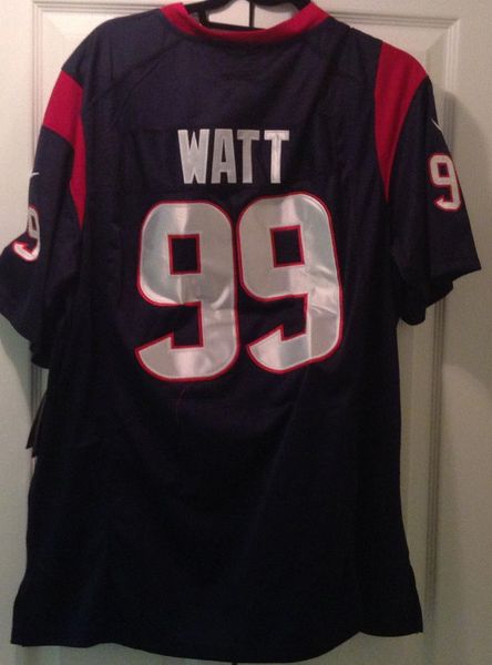 99 J. J. WATT Houston Texans NFL DE Blue Throwback Jersey