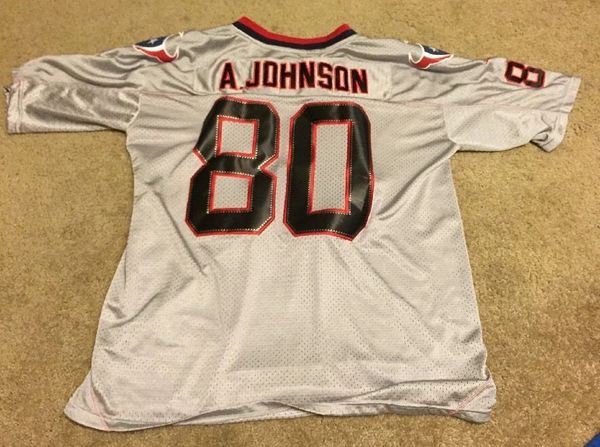 80 ANDRE JOHNSON Houston Texans NFL WR Blackout Mint Throwback Jersey