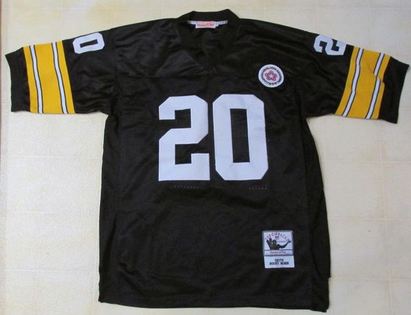 20 ROCKY BLEIER Pittsburgh Steelers NFL RB Black Throwback Jersey