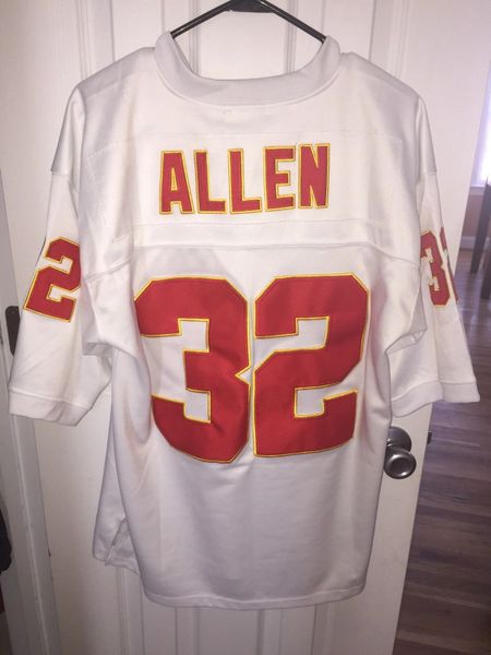 #32 MARCUS ALLEN Kansas City Chiefs NFL RB White Throwback Jersey