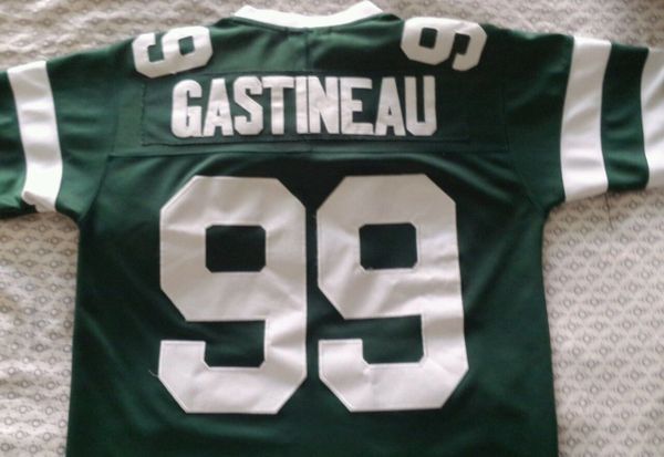 99 MARK GASTINEAU New York Jets NFL DE White Throwback Jersey