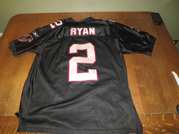 2 MATT RYAN Atlanta Falcons NFL QB Black Throwback Jersey