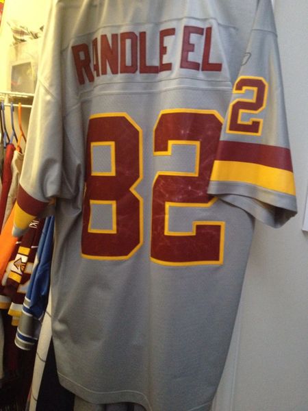 82 ANTWAAN RANDLE EL Washington Redskins NFL WR Grey Throwback Jersey