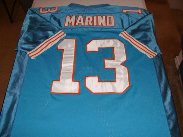 Nike Dolphins 13 Dan Marino Black Throwback Men Jersey