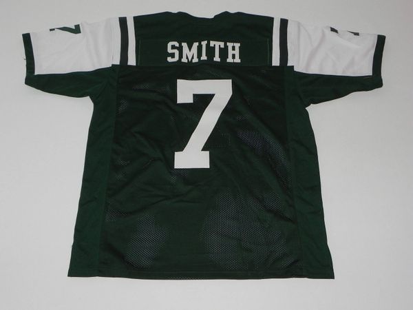 #7 GENO SMITH New York Jets NFL QB Green Throwback Jersey
