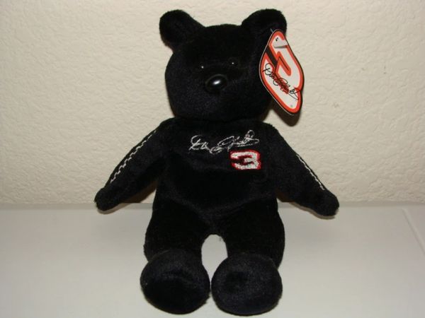 #3 Dale Earnhardt black Beanie Bear by Gold 'n Bears