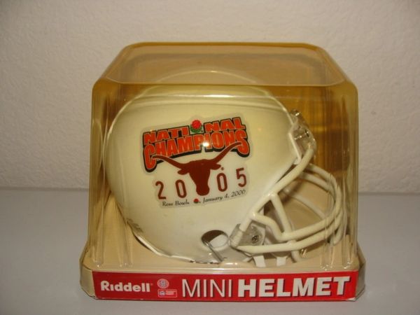 TEXAS Longhorns 2005 National Champions White Riddell Mini Helmet