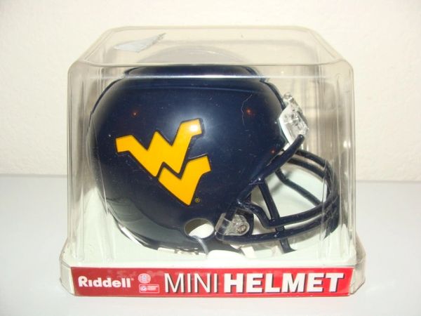 West Virginia Mountaineers Blue Riddell Mini Helmet