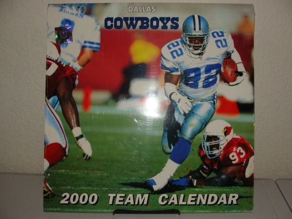 2000 Dallas Cowboys NFL 12-Month Team Calendar