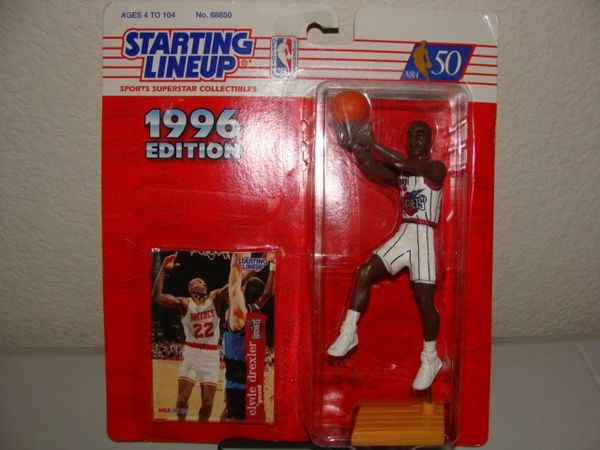 1996 Starting Lineup #22 Clyde Drexler Houston Rockets NBA Action Figure