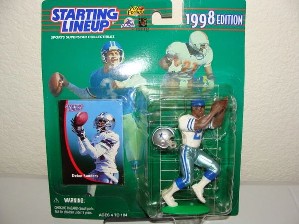 1998 Starting Lineup #21 Deion Sanders Dallas Cowboys NFL Action Figure