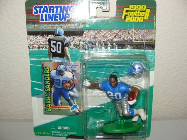 1999-2000 Starting Lineup #20 Barry Sanders Detroit Lions NFL Action Figure