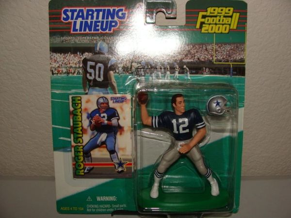 1999-2000 Starting Lineup #12 Roger Staubach Dallas Cowboys NFL Action  Figure