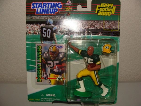 1999-2000 Starting Lineup #25 Dorsey Levens Green Bay Packers NFL Action Figure