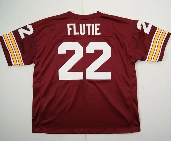 #22 DOUG FLUTIE Boston College Eagles NCAA QB Red Mint Throwback Jersey