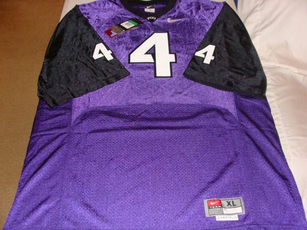 #4 CASEY PACHALL TCU Horned Frogs QB Purple Mint Throwback Jersey