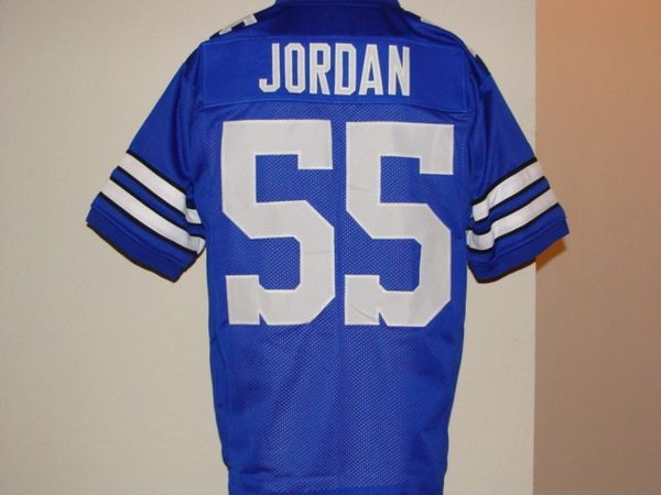 #55 LEE ROY JORDAN Dallas Cowboys NFL LB Blue Throwback Jersey