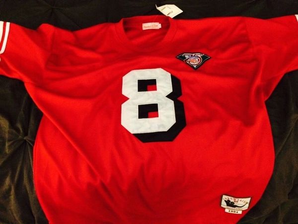 San Francisco 49ers Steve Young Black Throwback Jersey