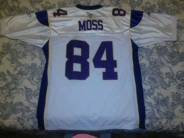 84 RANDY MOSS Minnesota Vikings NFL WR White Rbk Mint Throwback