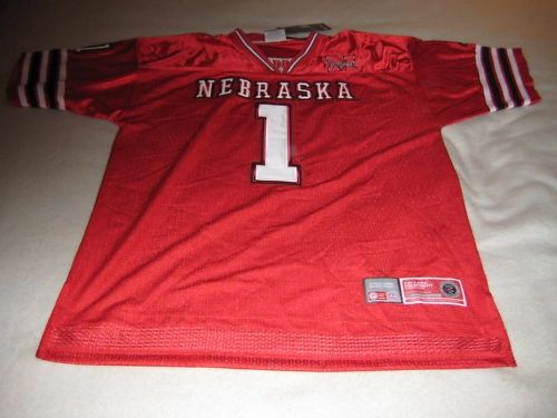 #1 NEBRASKA Corn Huskers NCAA Football Red Mint Throwback Team Jersey