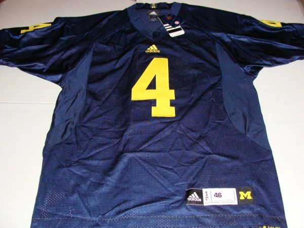 #4 MICHIGAN Wolverines NCAA Football Blue Mint Throwback Jersey