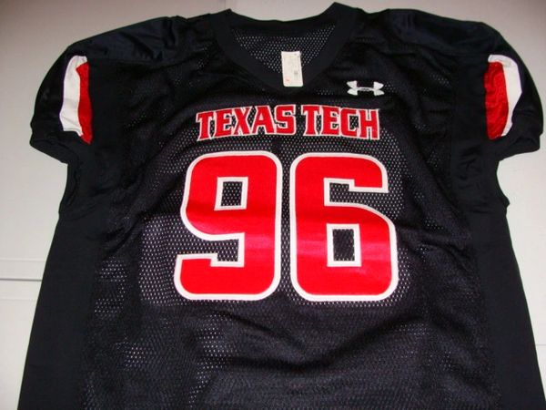 96 TEXAS TECH Red Raiders NCAA Football Black Mint Throwback Jersey