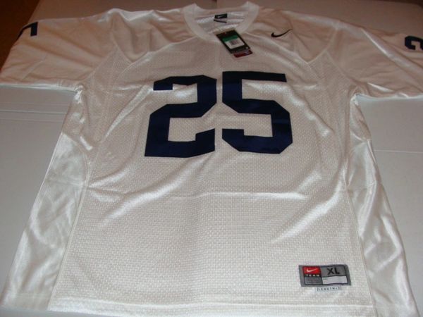 #25 PENN STATE Nittany Lions NCAA Football White Mint Throwback Jersey