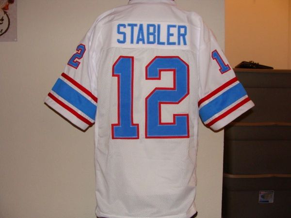 KEN STABLER  Houston Oilers 1981 Wilson Throwback NFL Football Jersey