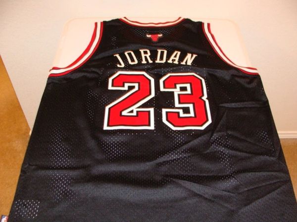 23 MICHAEL JORDAN Chicago Bulls NBA Guard Black Nike Throwback Jersey