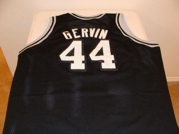 #44 GEORGE GERVIN San Antonio Spurs NBA G/F Black Throwback Jersey