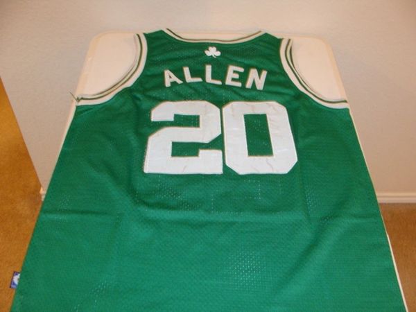#20 RAY ALLEN Boston Celtics NBA Guard Green Throwback Jersey