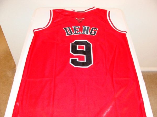 #9 LUOL DENG Chicago Bulls NBA Forward Red Throwback Jersey