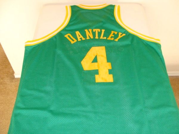 #4 ADRIAN DANTLEY Utah Jazz NBA Forward Green Throwback Jersey